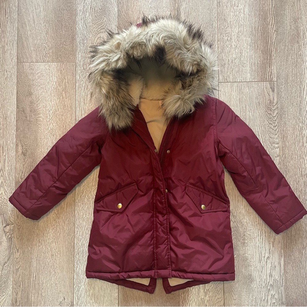 CrewCuts Primaloft Coat with Faux Fur Hood